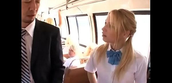  Blonde Groped to Orgasm on Bus